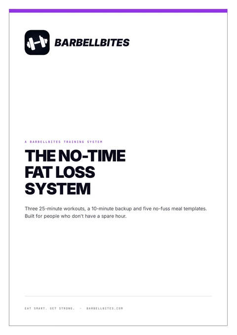 The No-Time Fat Loss System guide cover
